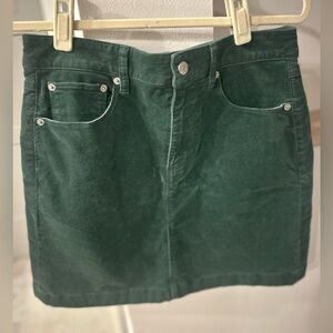 J.Crew Green Corduroy Skirt